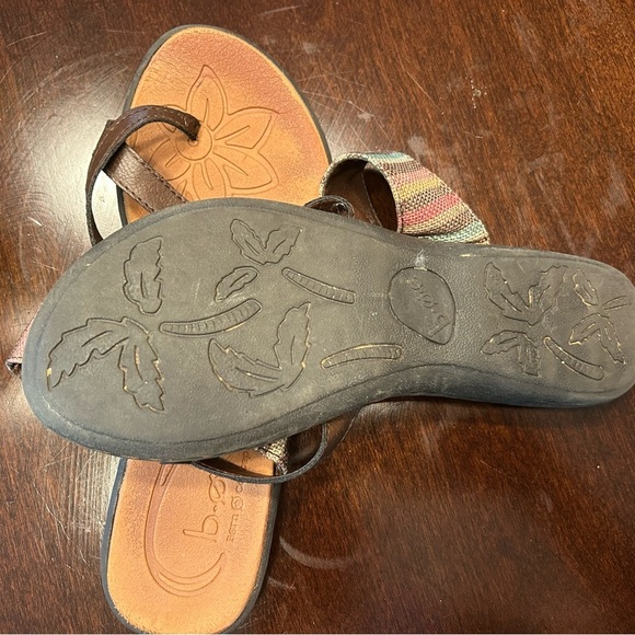 b.o.c. Brown Sandals with Striped Fabric Straps - Picture 3 of 4